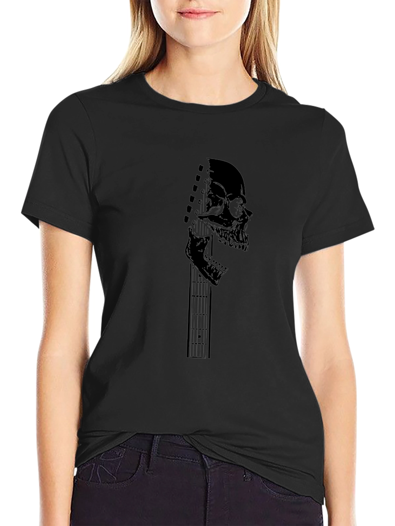 Skull Guitar T-Shirt - Rocker Style