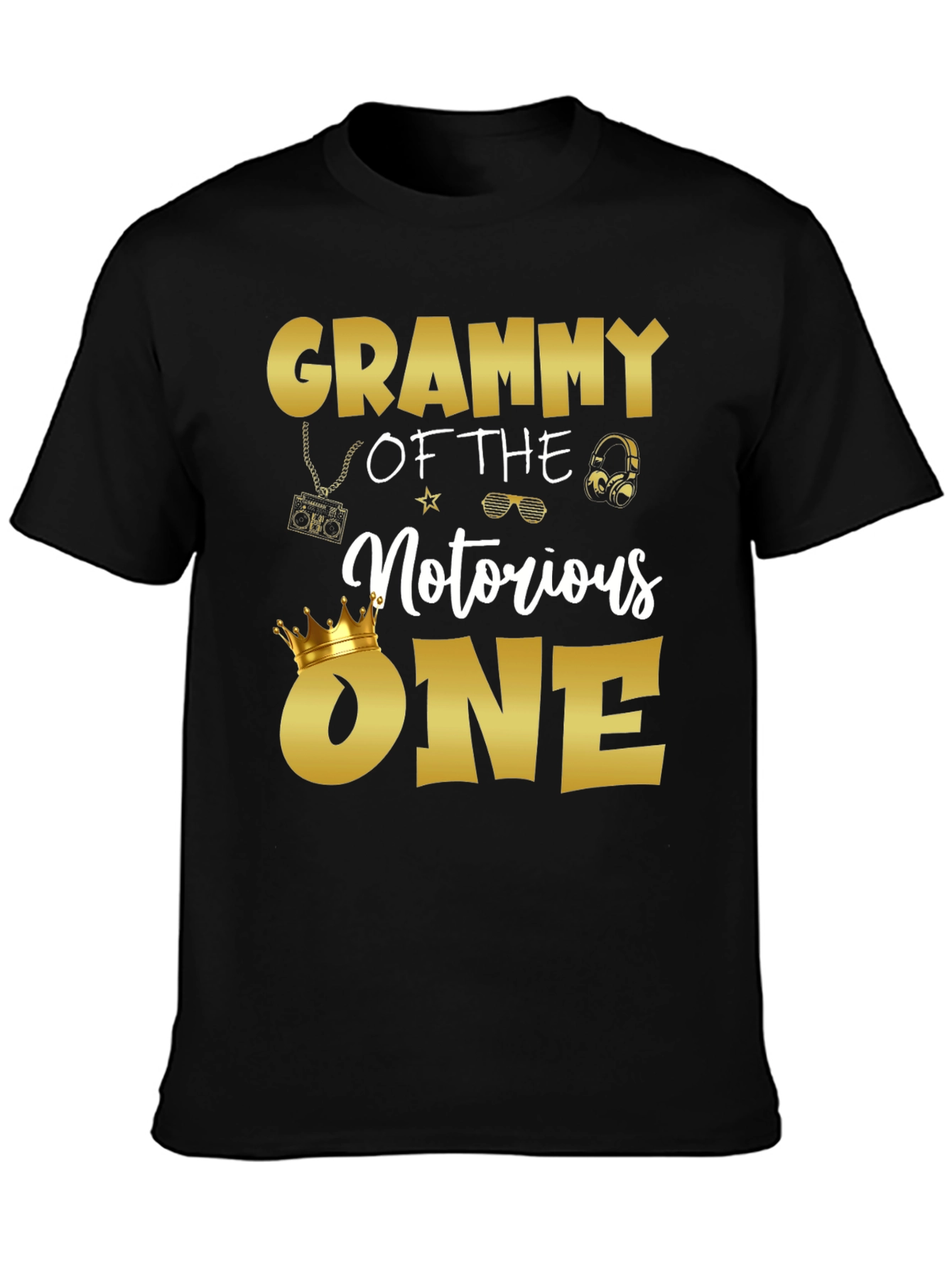 Grammy of the Notorious One Black Graphic T-Shirt