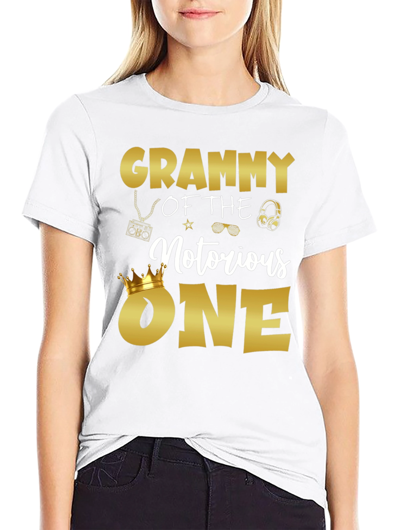 Grammy of the Notorious One Black Graphic T-Shirt