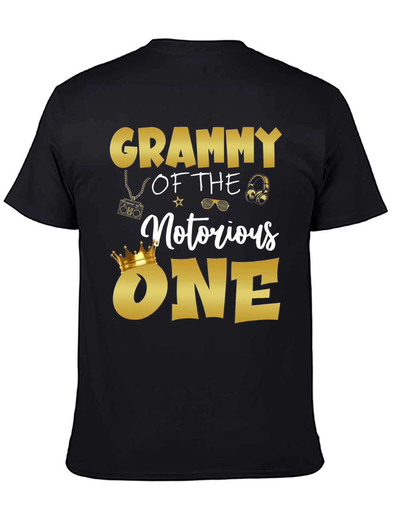 Grammy of the Notorious One Black Graphic T-Shirt