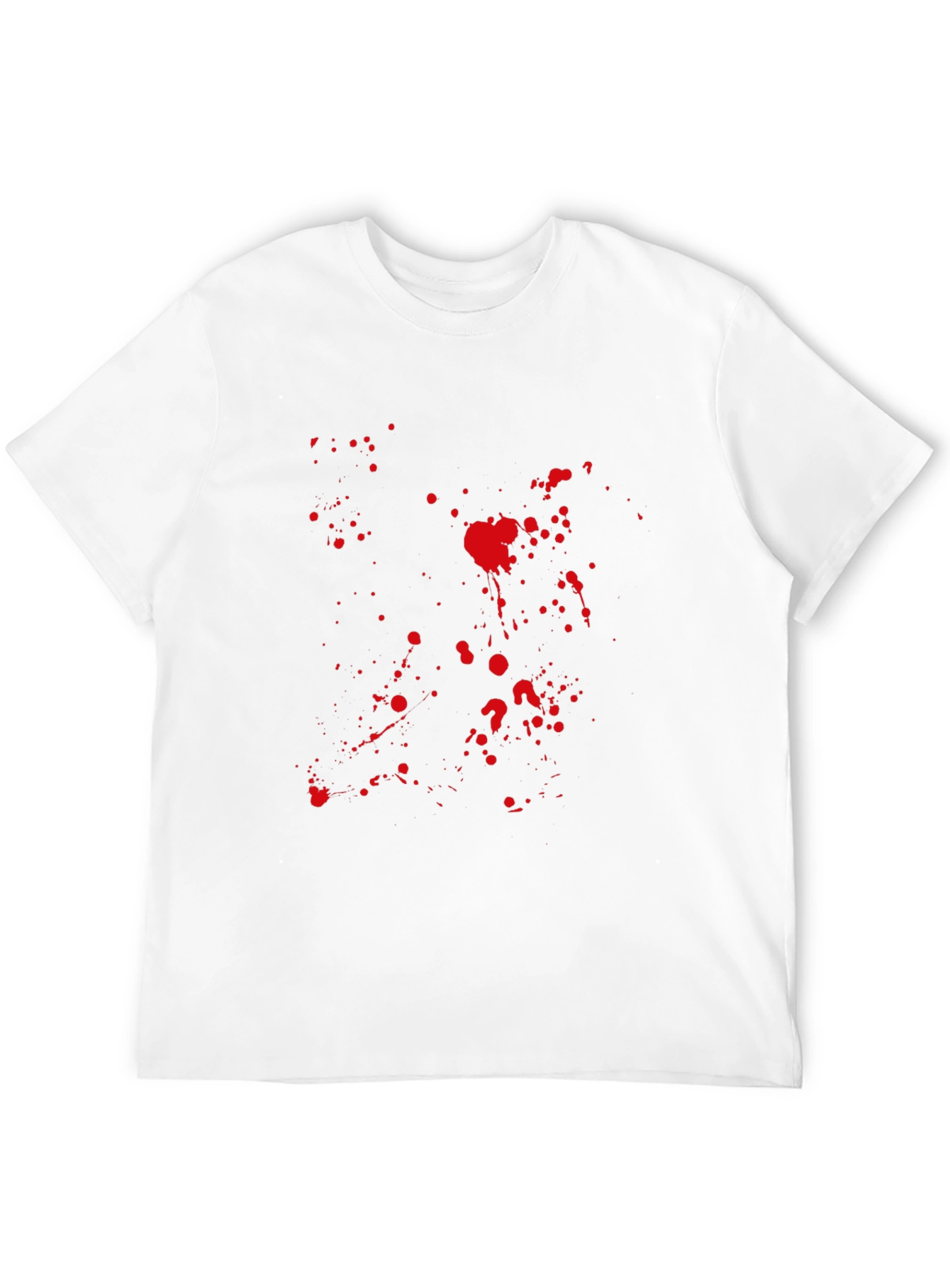 Mens Black Tee with Red Splatter Graphic