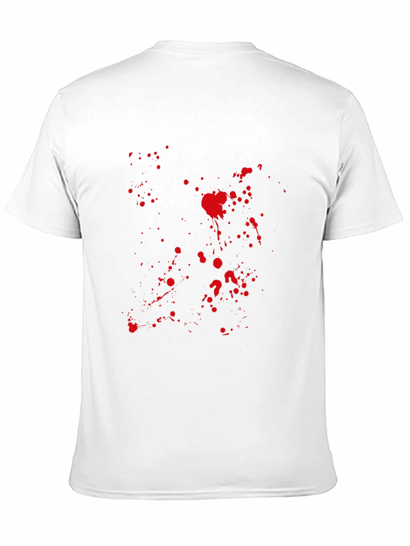Mens Black Tee with Red Splatter Graphic