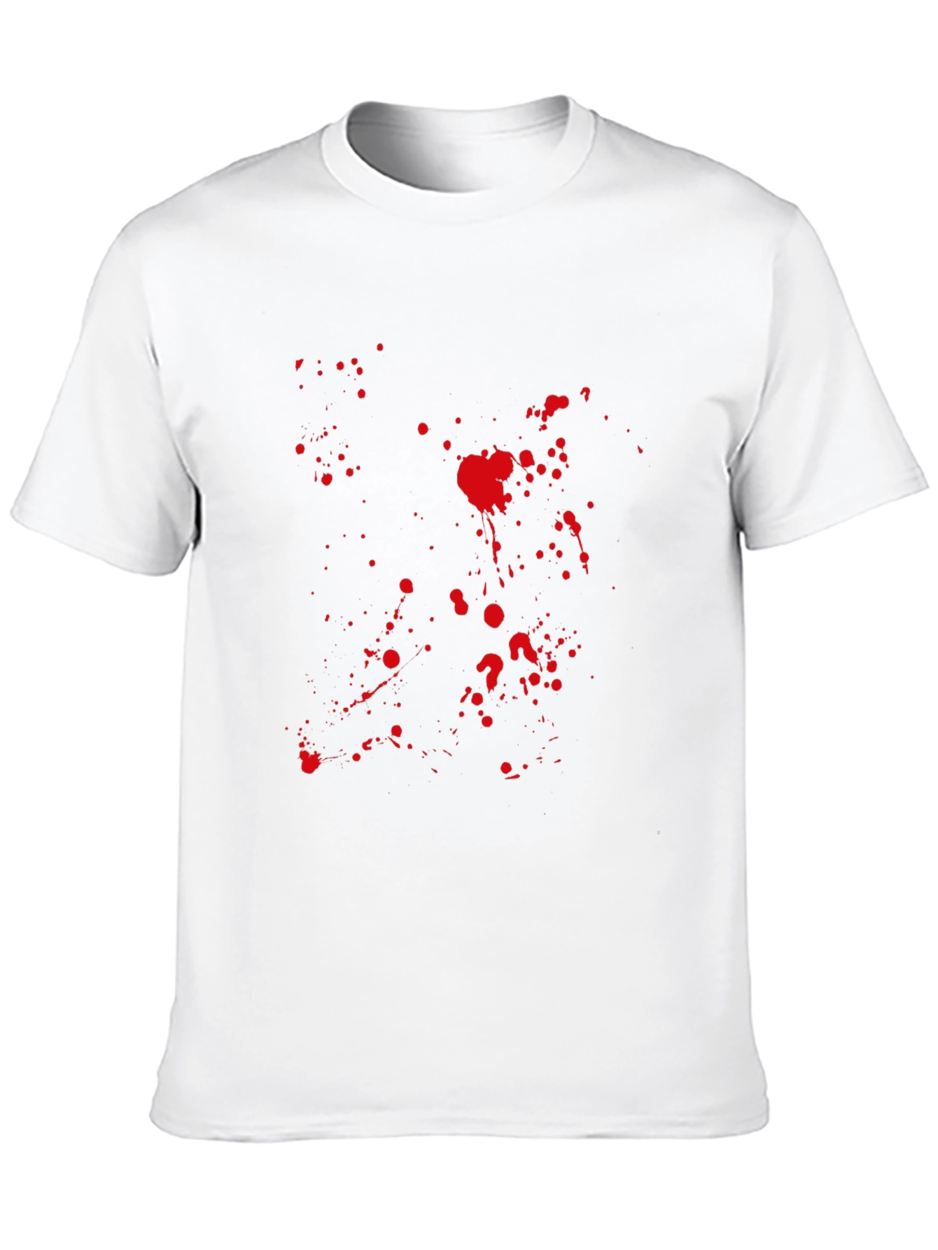 Mens Black Tee with Red Splatter Graphic