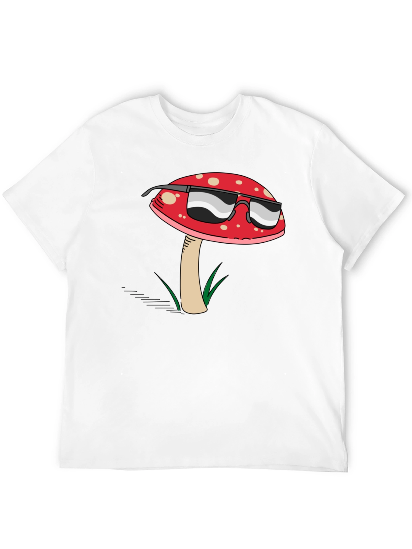 Cool Mushroom Graphic T-Shirt - Black Cotton Tee