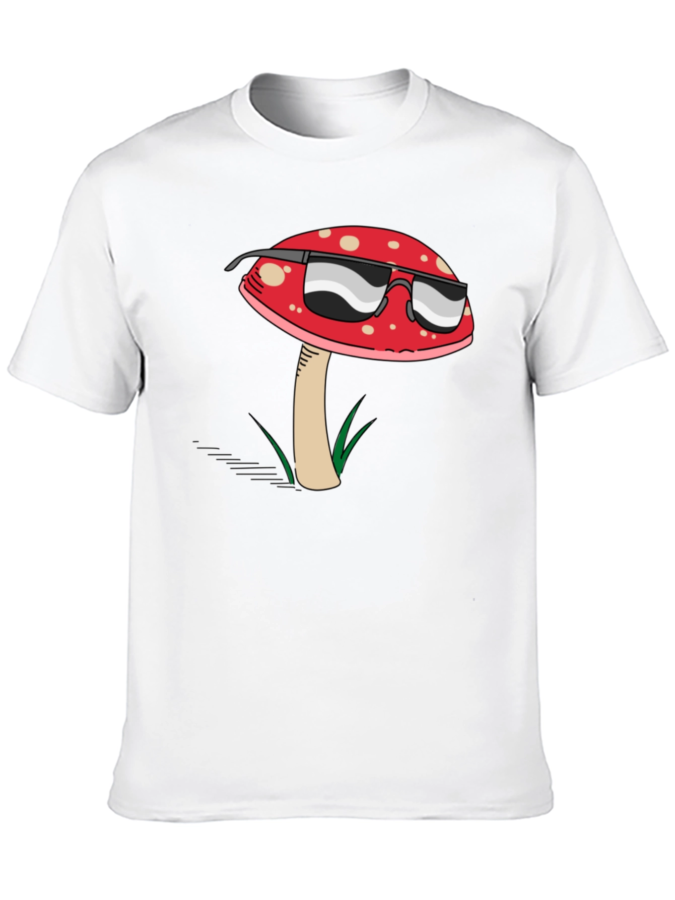 Cool Mushroom Graphic T-Shirt - Black Cotton Tee
