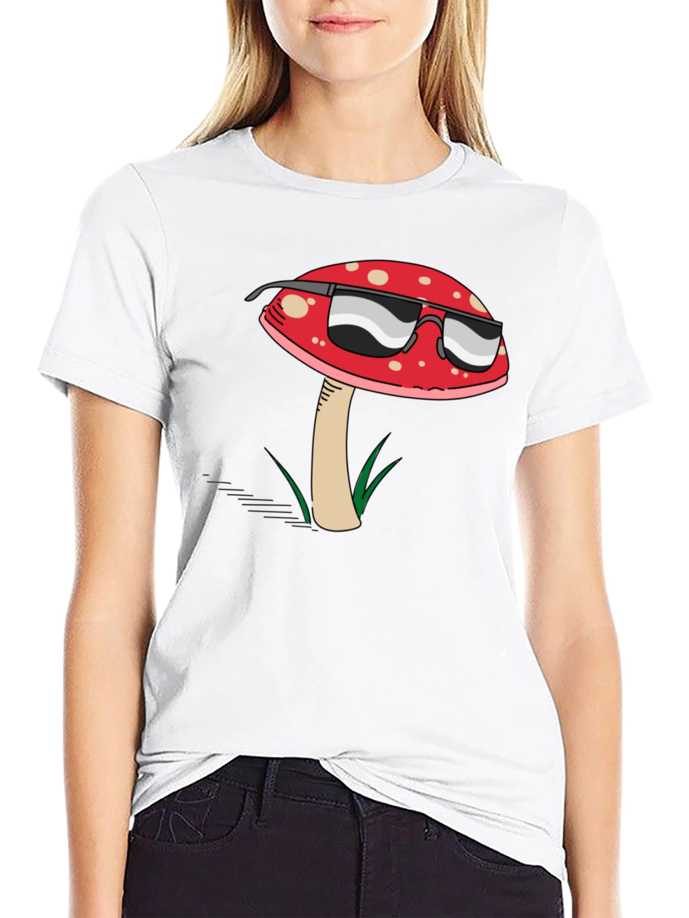 Cool Mushroom Graphic T-Shirt - Black Cotton Tee