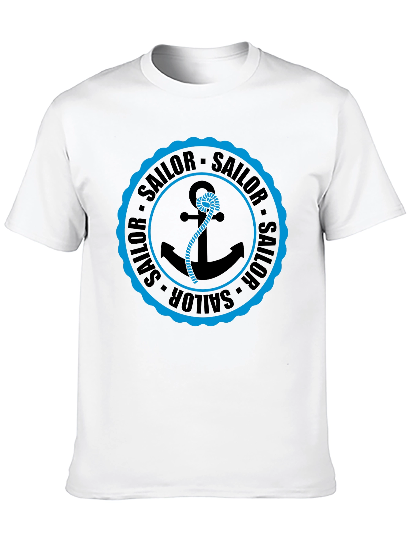 Sailor Anchor Graphic Tee - Black
