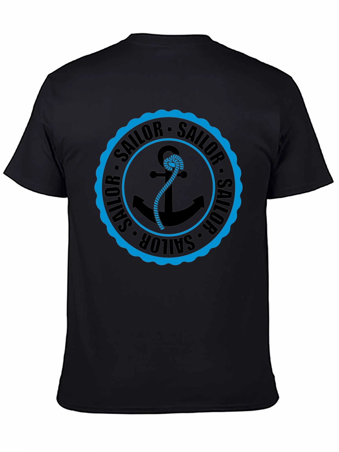 Sailor Anchor Graphic Tee - Black