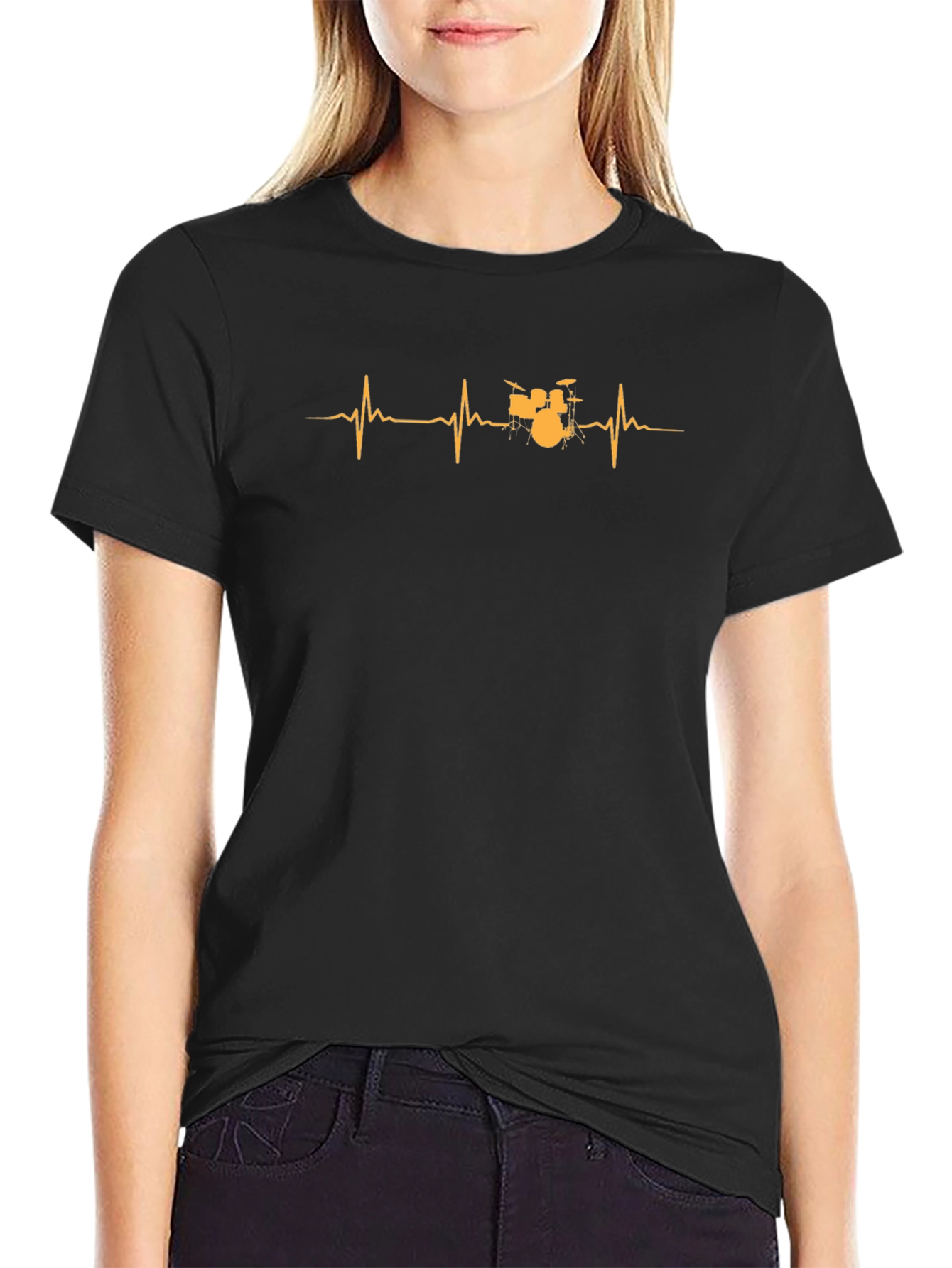 Drum Heartbeat T-Shirt - Music Lover Tee