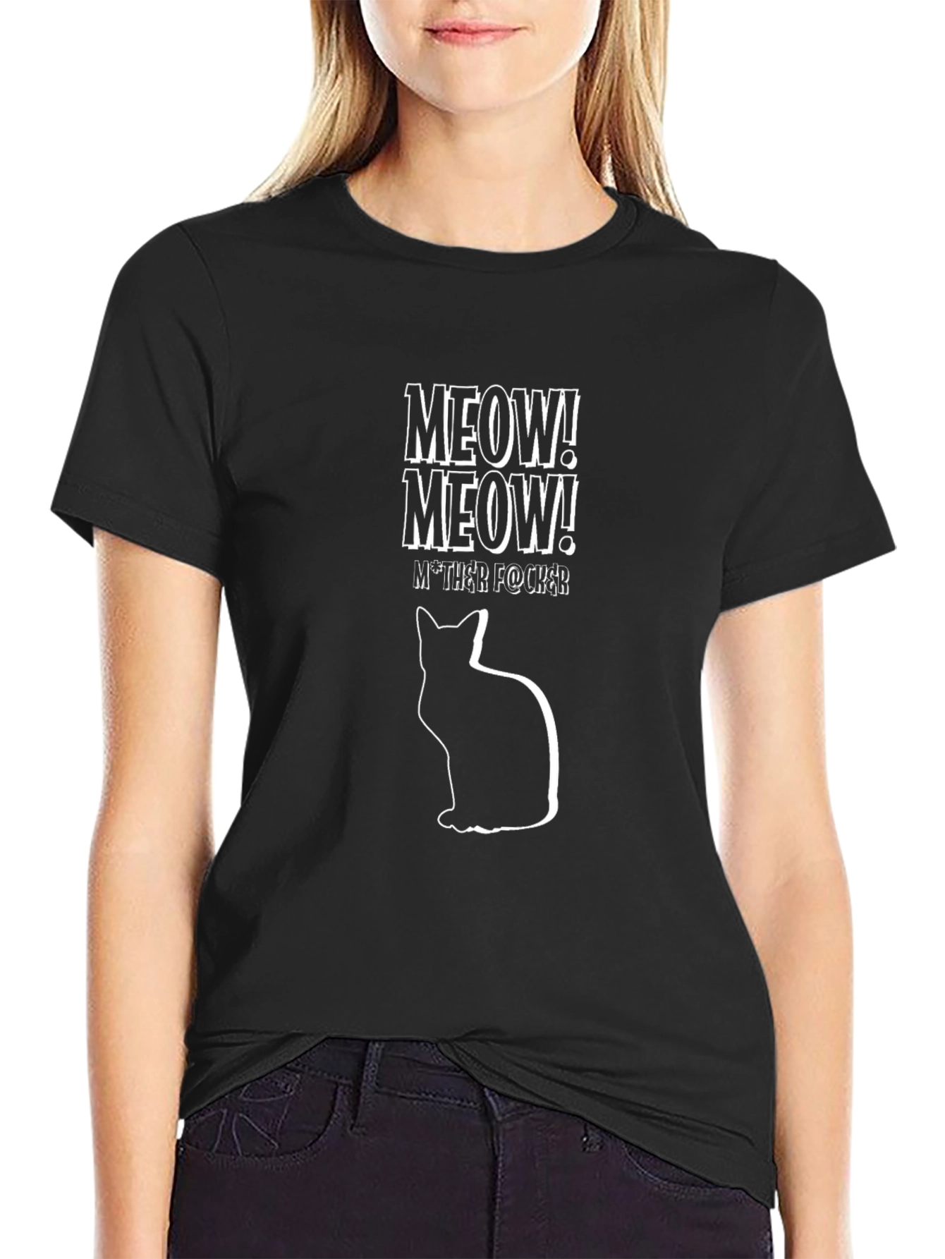 Meow! Novelty T-Shirt - Cat Lover Apparel