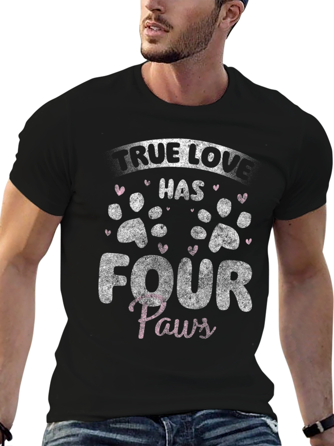 True Love Four Paws Pet Lover T-Shirt