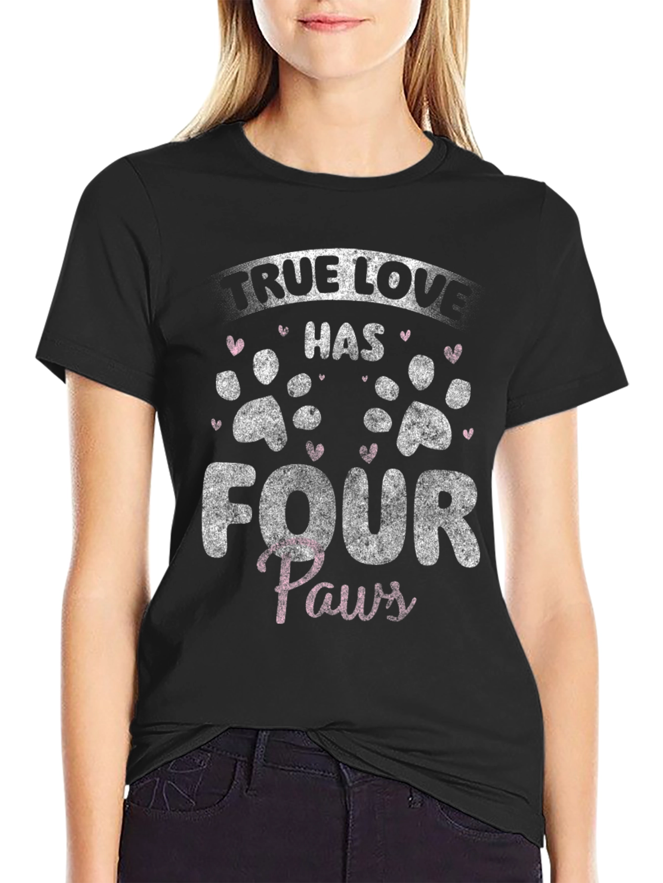 True Love Four Paws Pet Lover T-Shirt