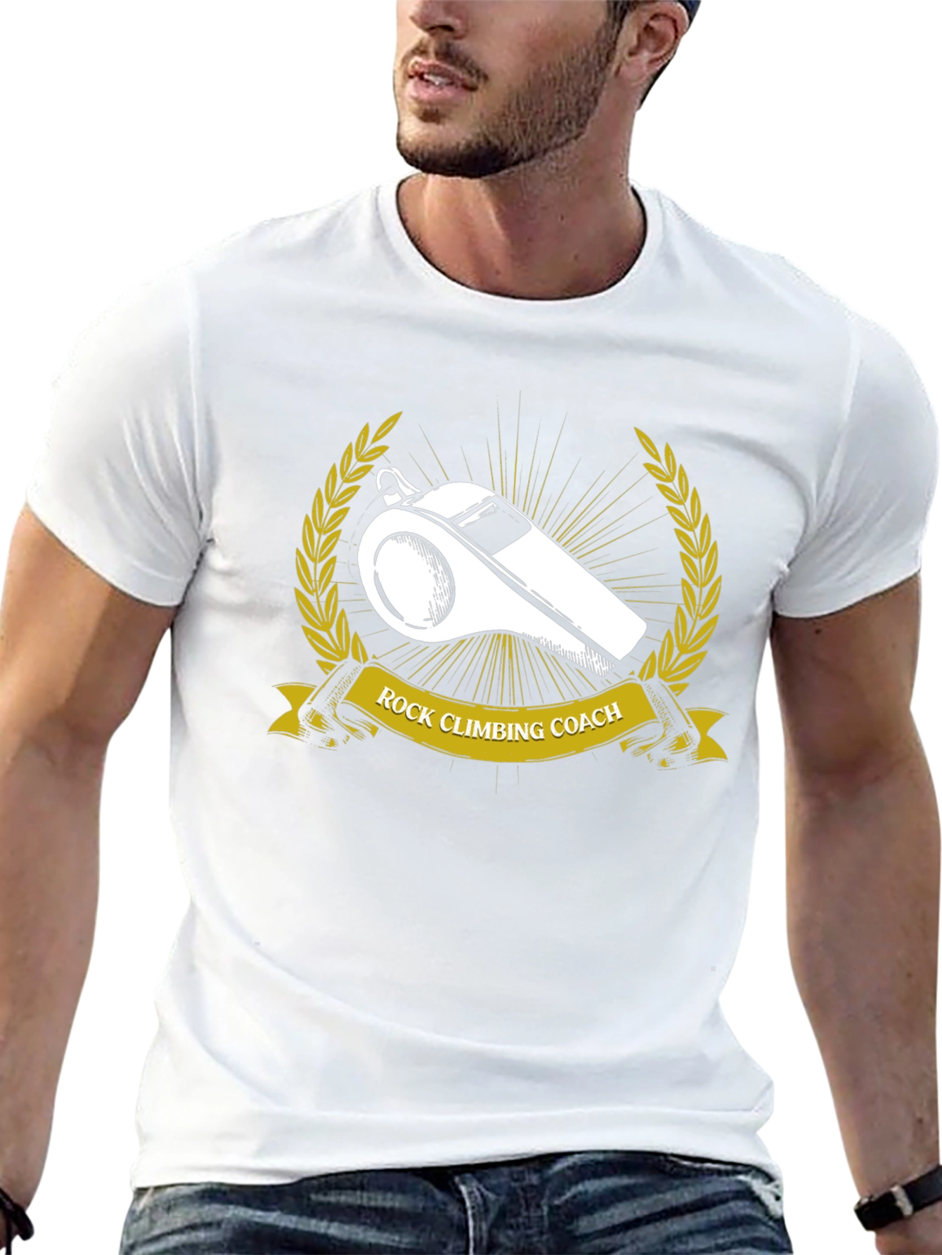 Rock Climbing Coach T-Shirt - Whistle Graphic Tee
