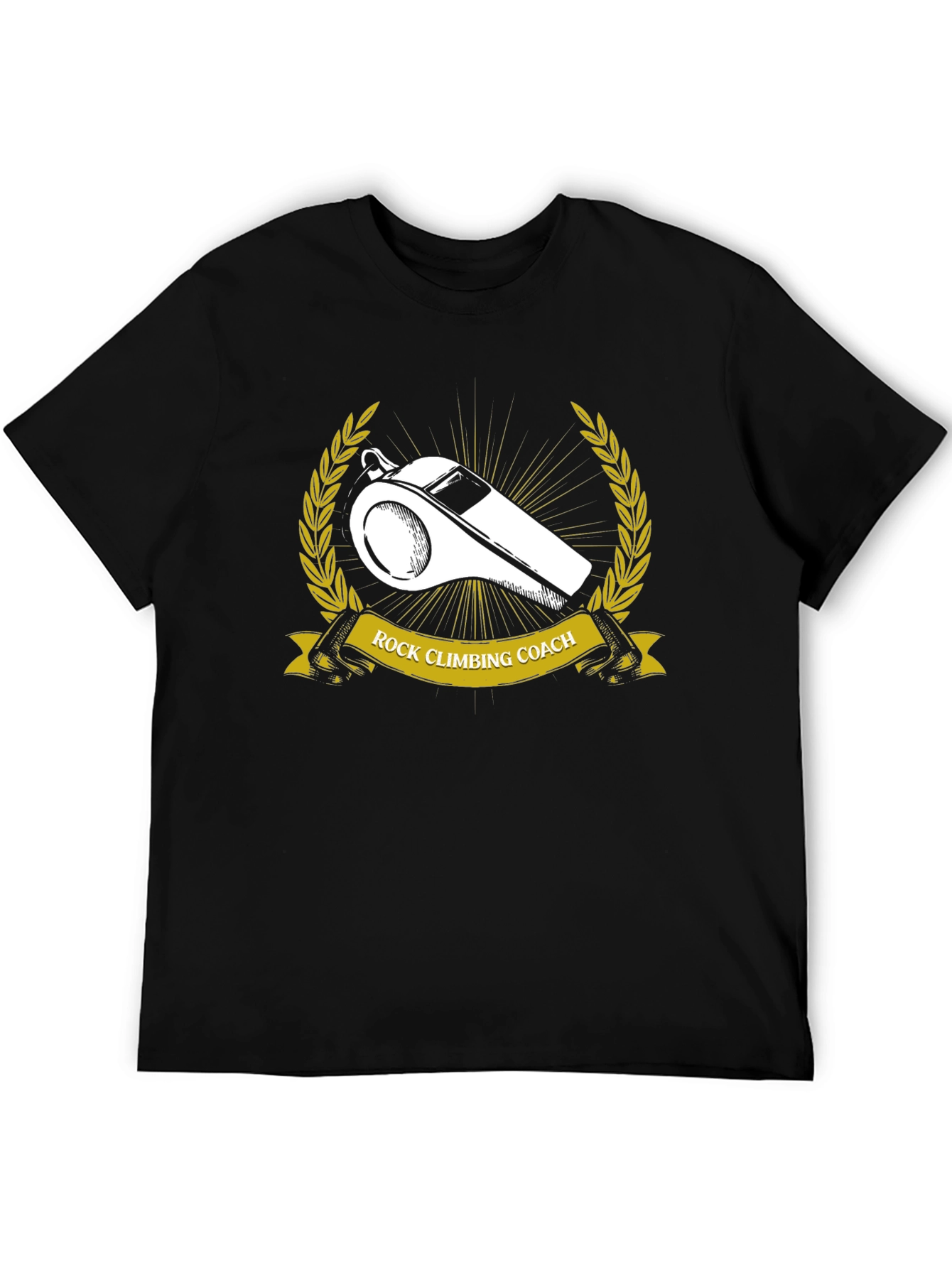 Rock Climbing Coach T-Shirt - Whistle Graphic Tee