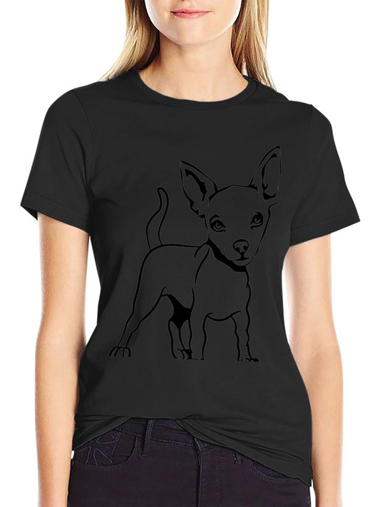 Chihuahua Graphic Tee - Black Dog Lover Shirt
