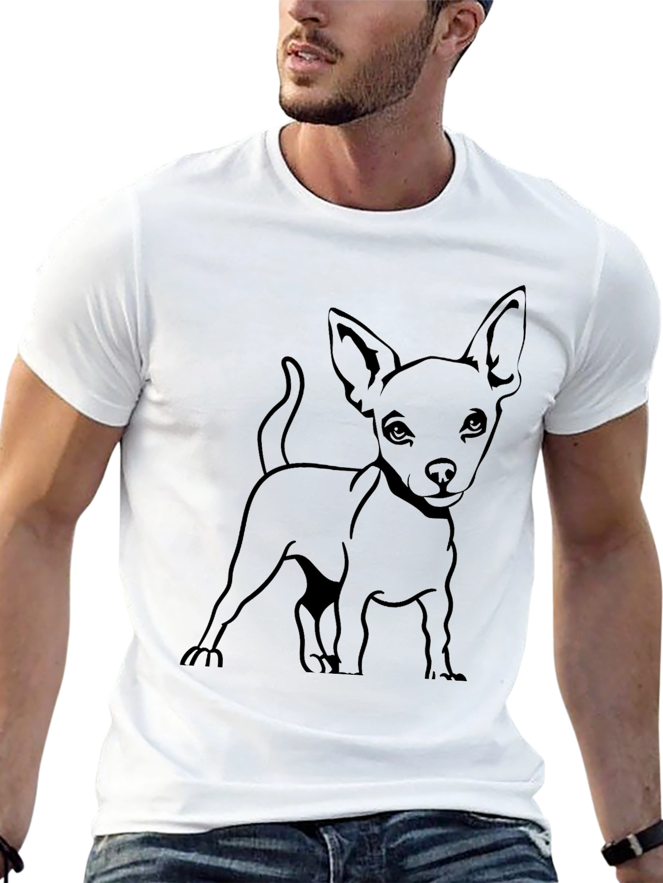 Chihuahua Graphic Tee - Black Dog Lover Shirt