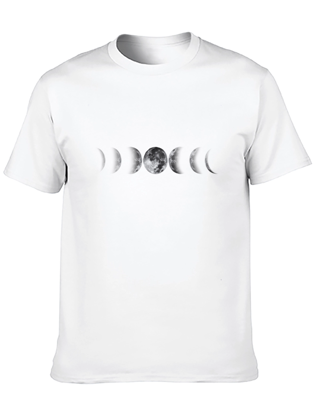 Lunar Phase Graphic T-Shirt - Black Crew Neck