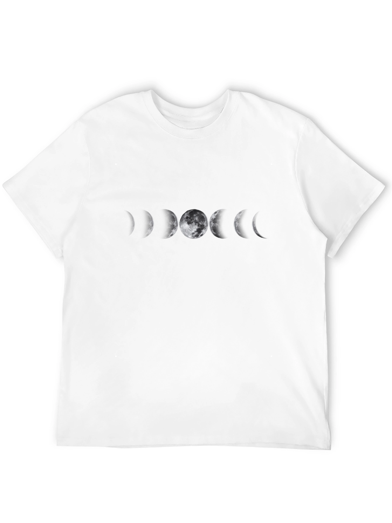 Lunar Phase Graphic T-Shirt - Black Crew Neck
