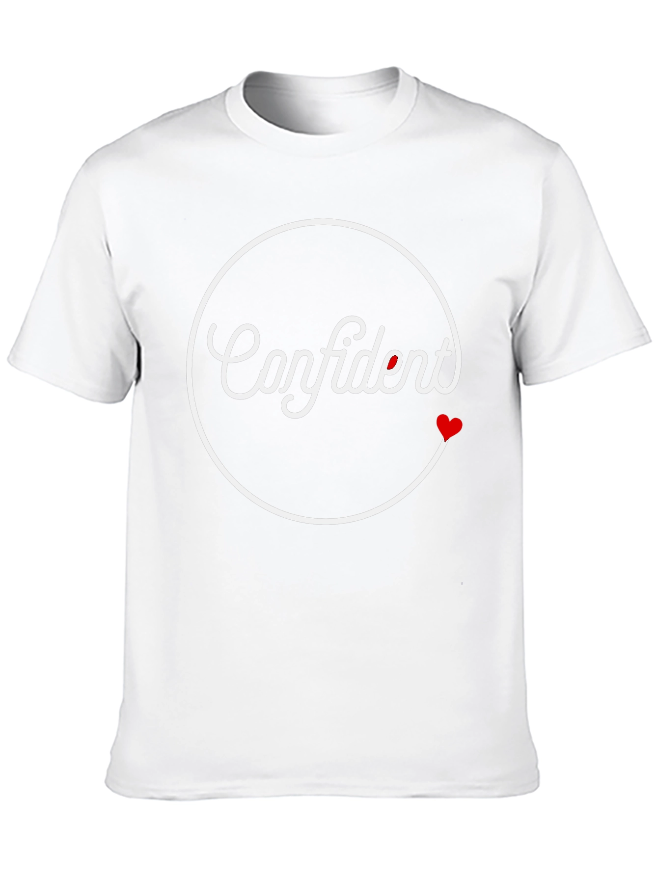 Confident Heart Graphic Black T-Shirt