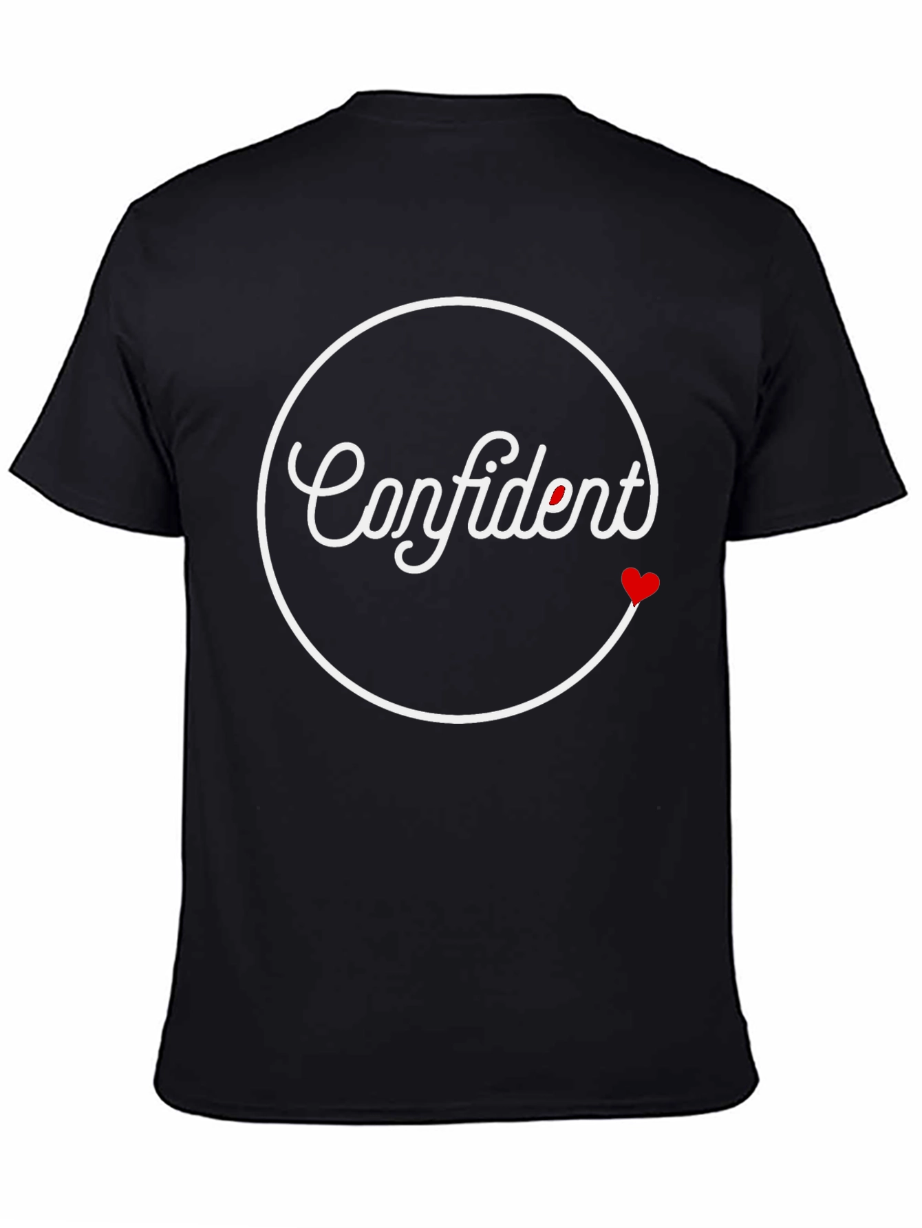Confident Heart Graphic Black T-Shirt