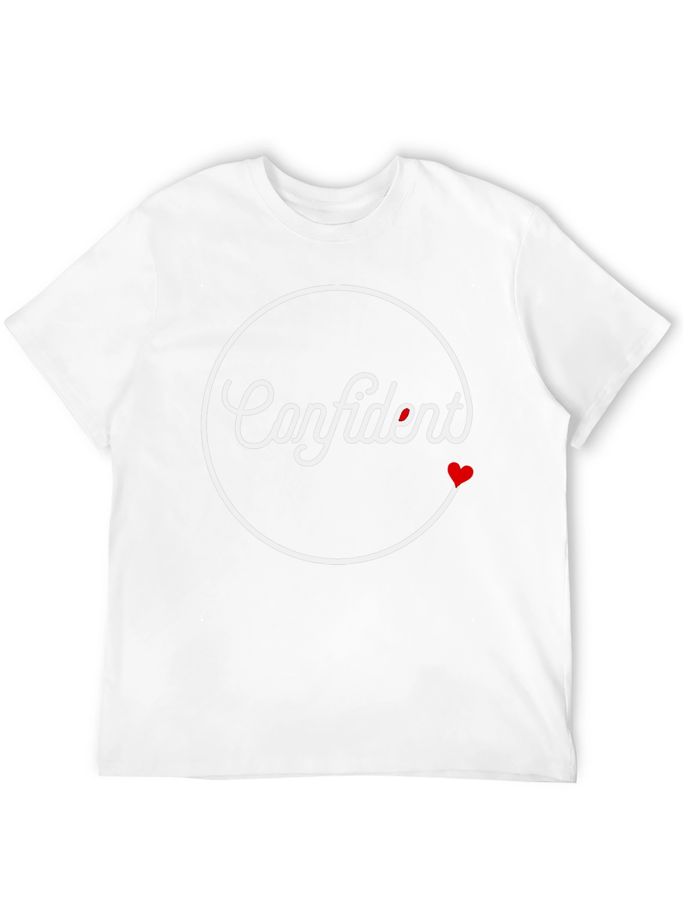 Confident Heart Graphic Black T-Shirt