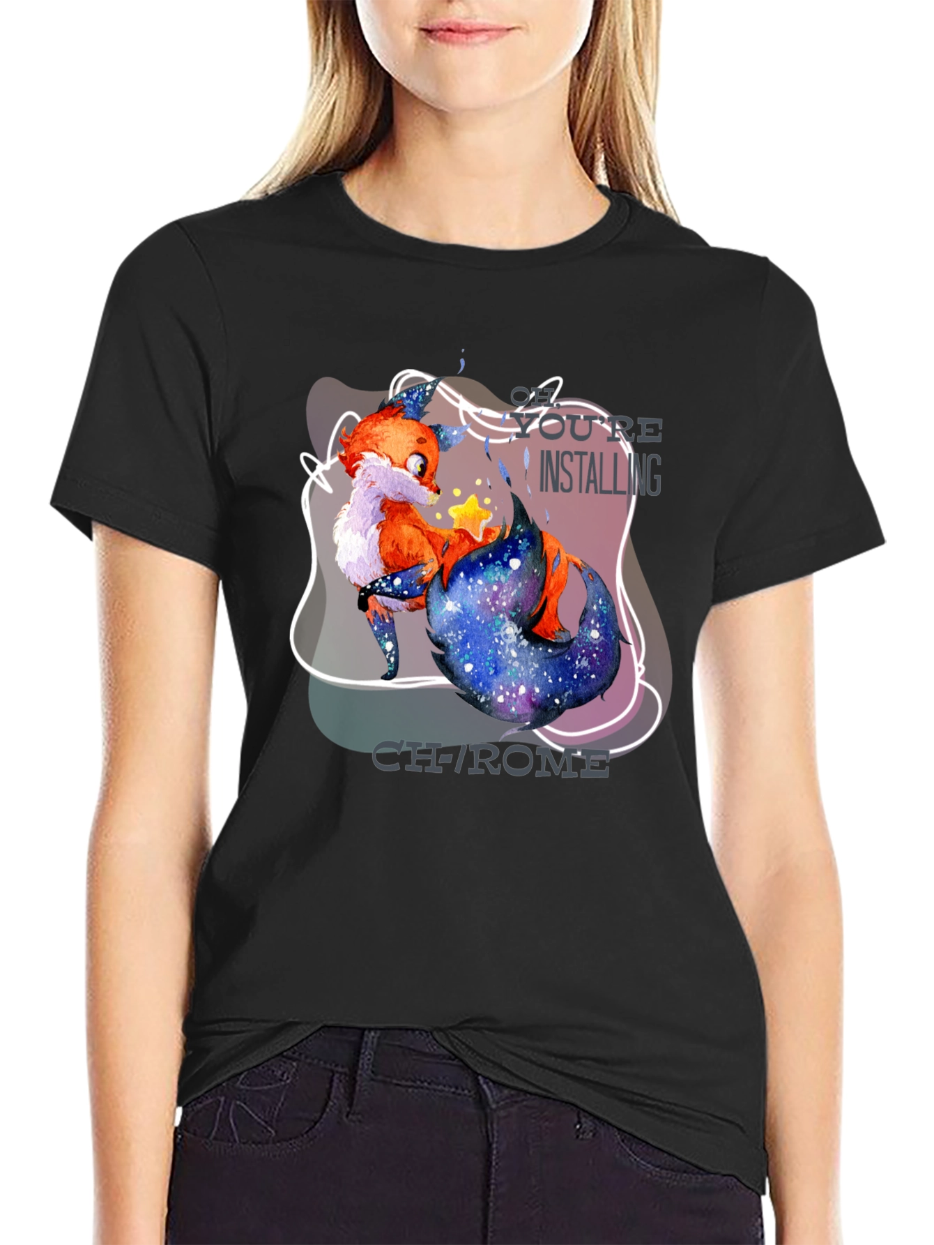 Youre Installing Chrome Fox Graphic T-Shirt