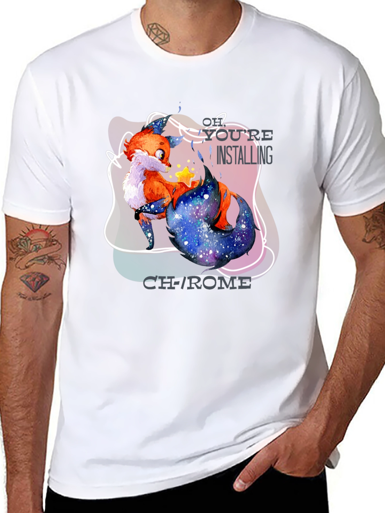 Youre Installing Chrome Fox Graphic T-Shirt