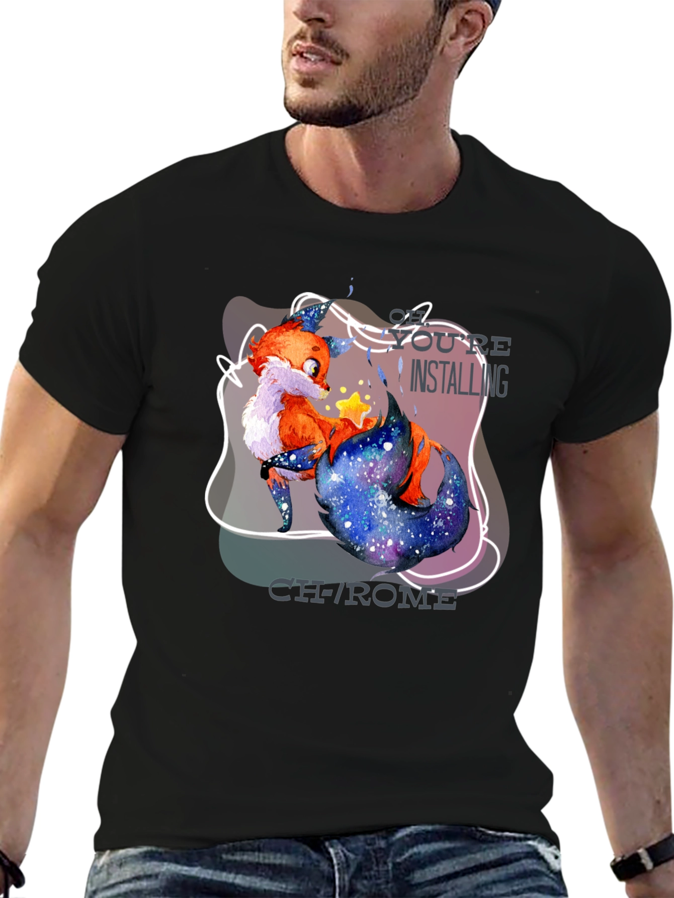 Youre Installing Chrome Fox Graphic T-Shirt