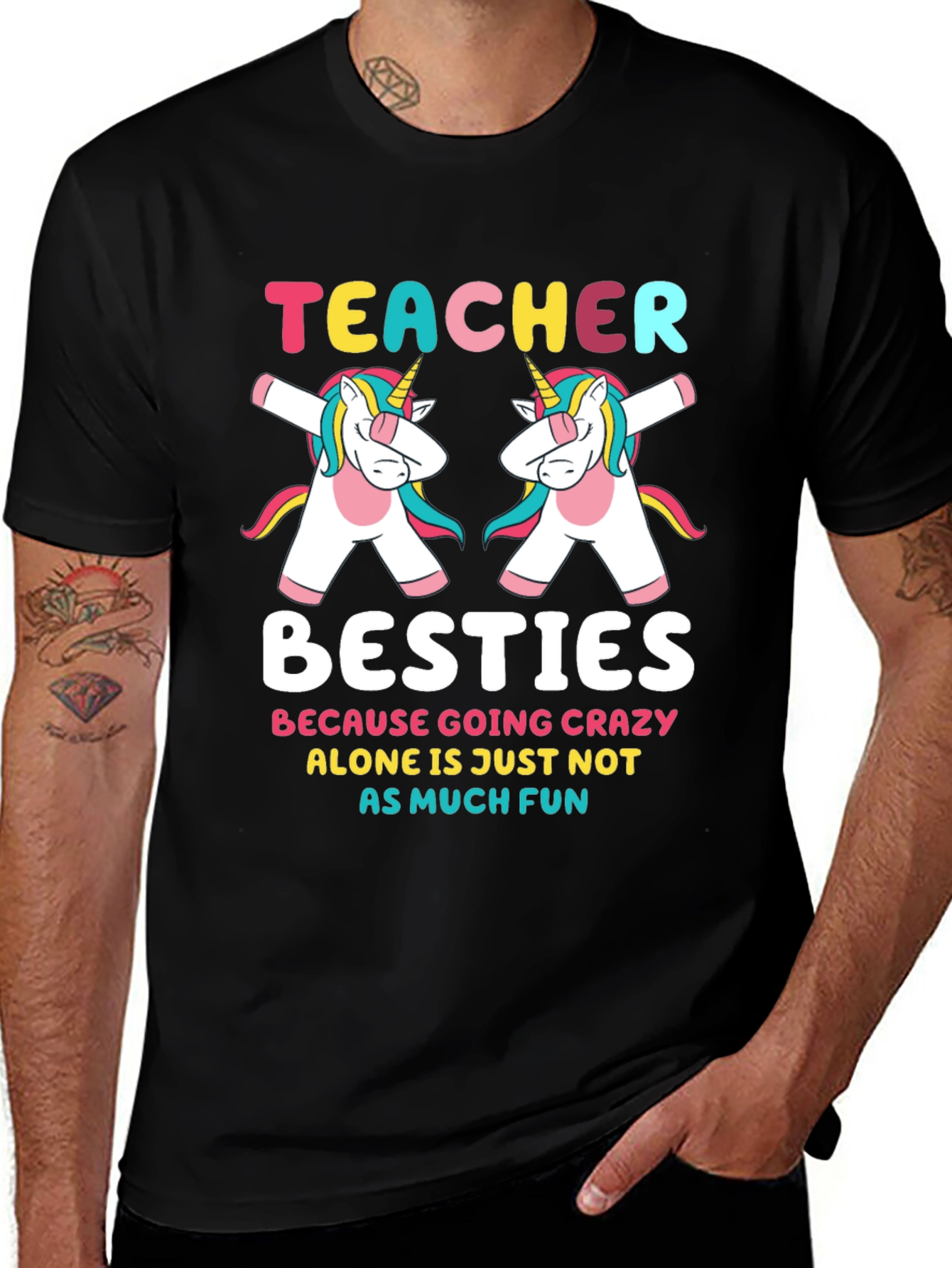 Teacher Besties Unicorn T-Shirt