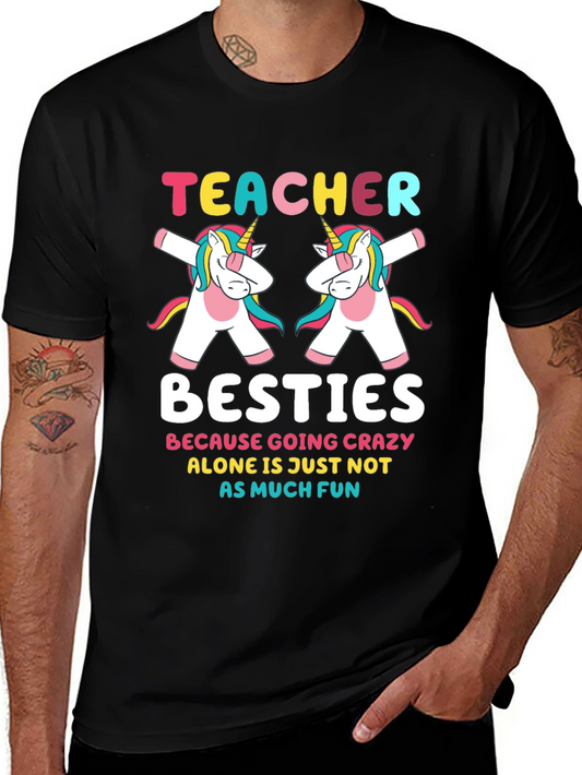 Teacher Besties Unicorn T-Shirt