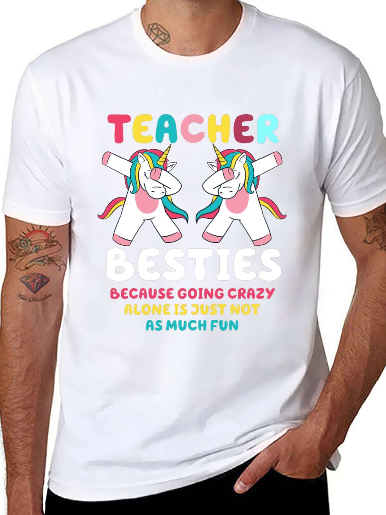Teacher Besties Unicorn T-Shirt
