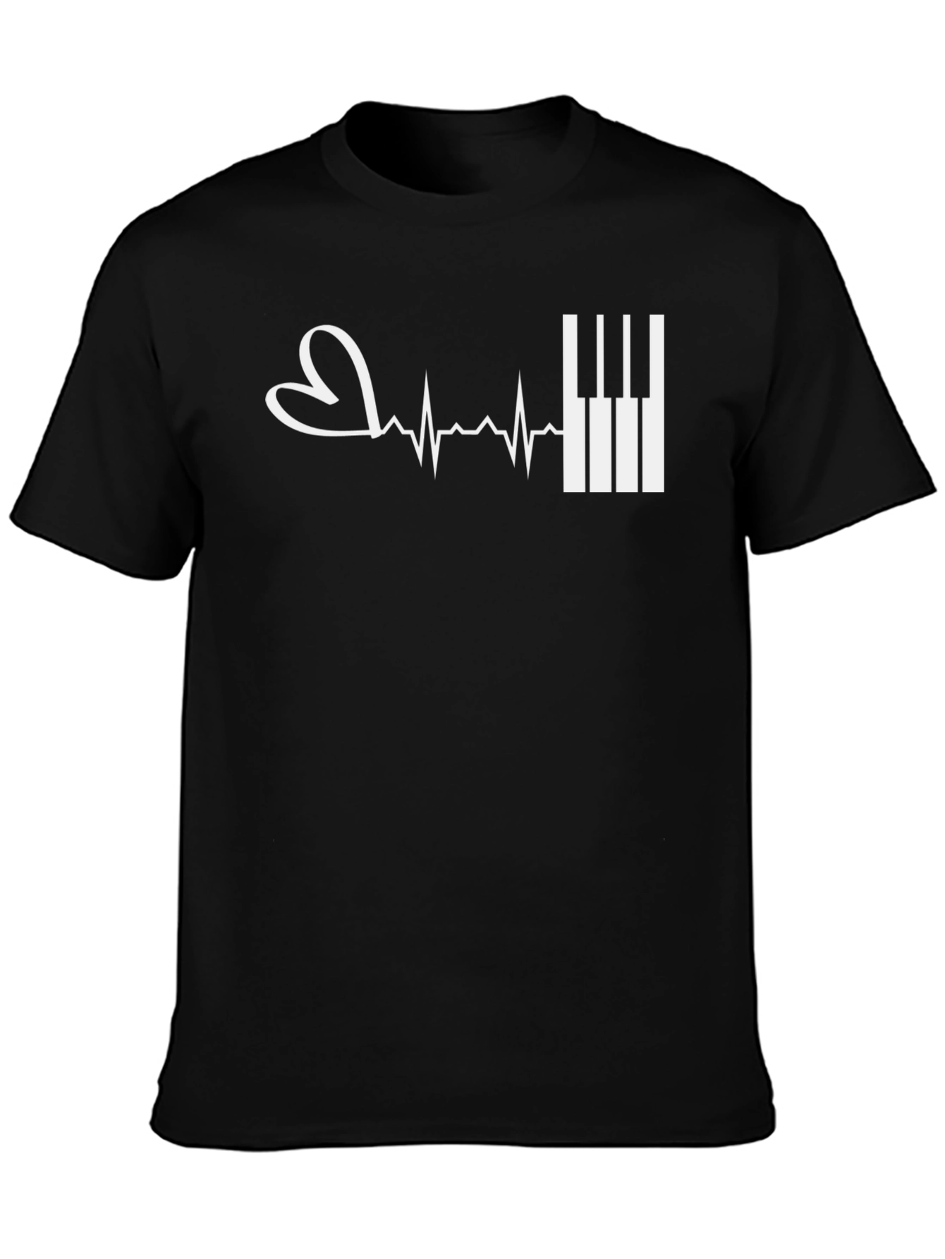 Piano Heartbeat Graphic Tee