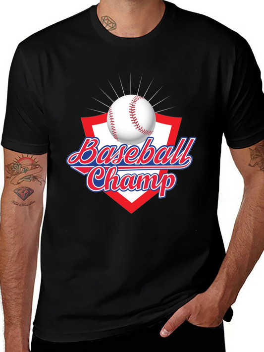 Baseball Champ Graphic Tee - Black