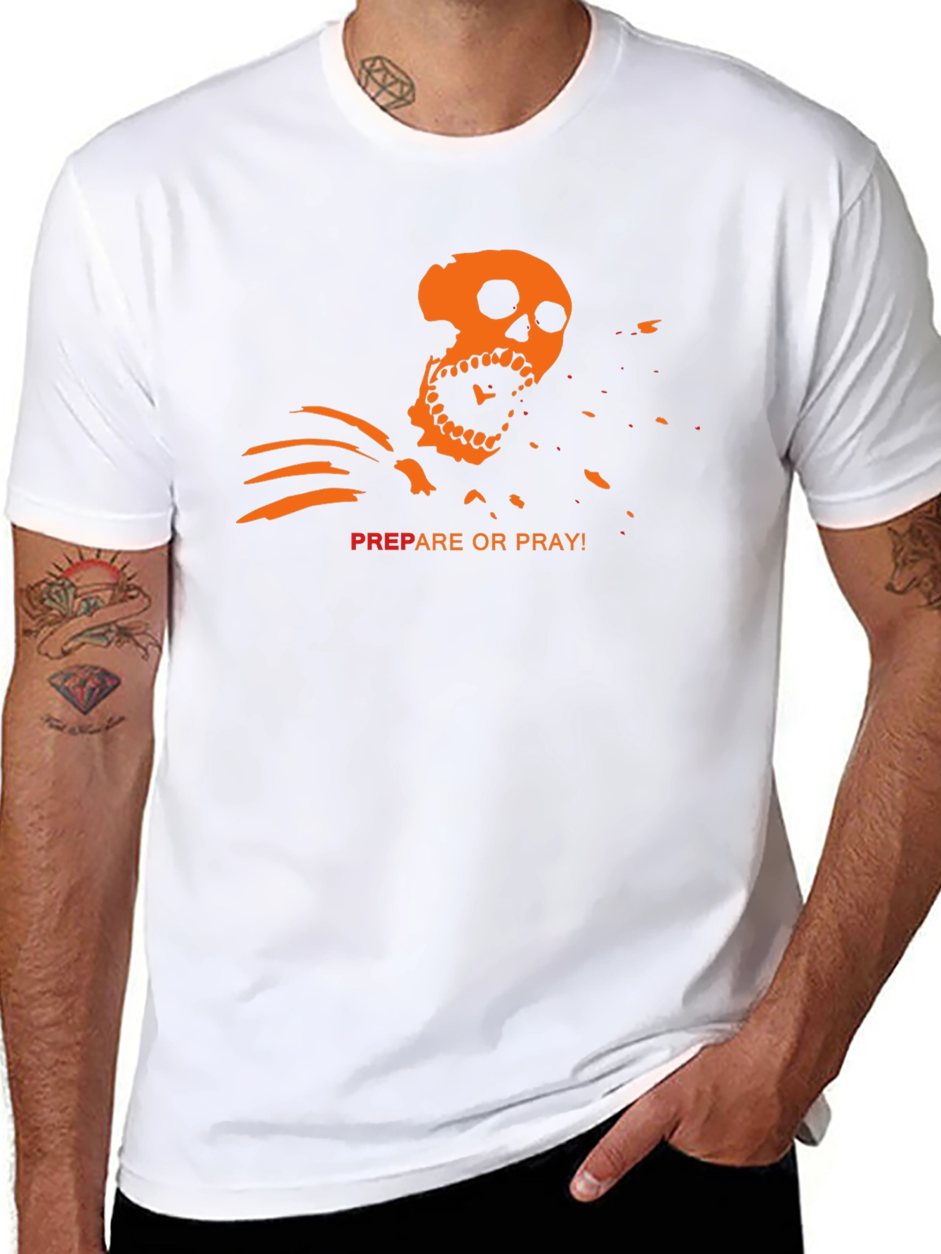 Prepare or Pray T-Shirt - Skeleton Graphic Tee