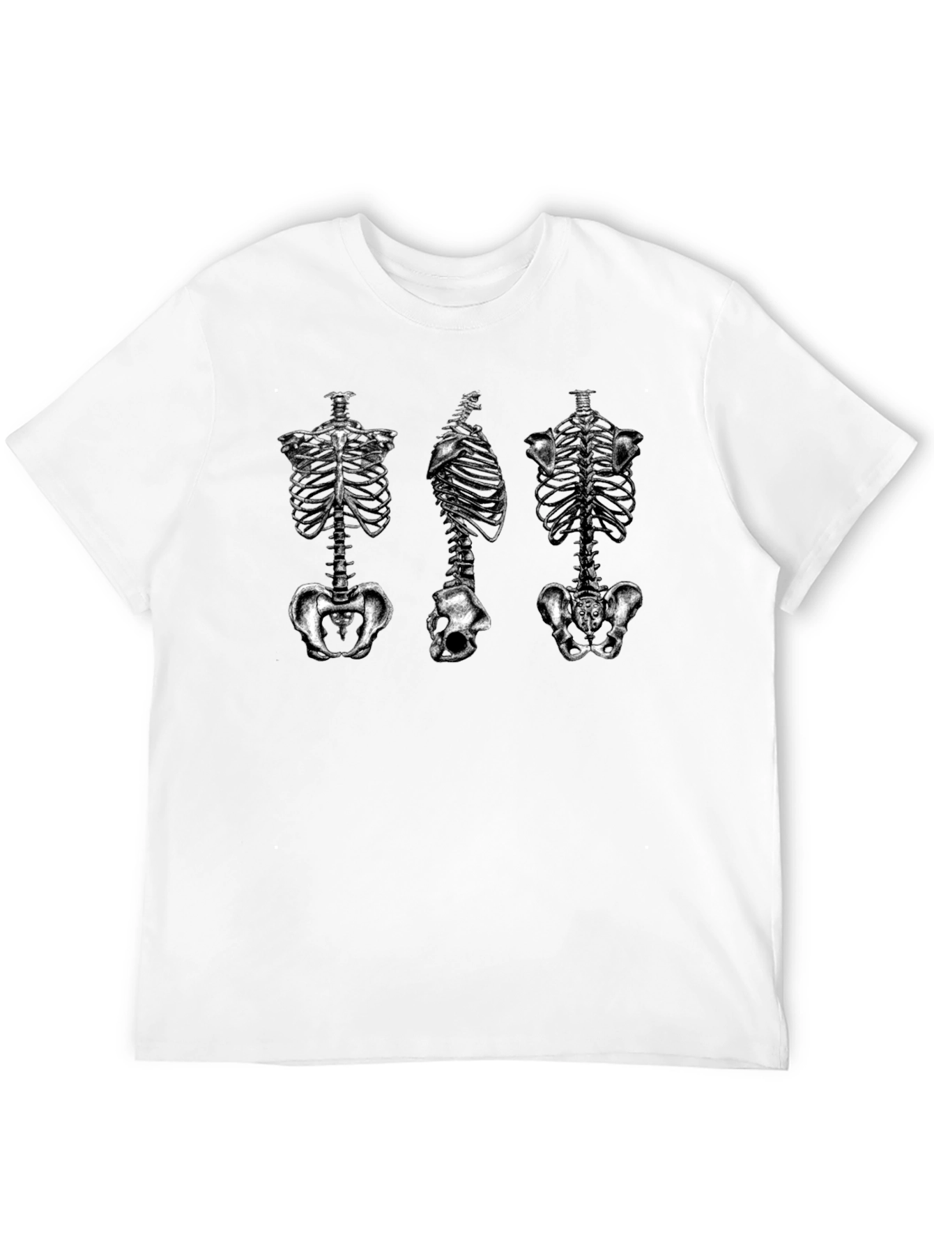 Anatomical Skeleton Rib Cage T-Shirt - Black