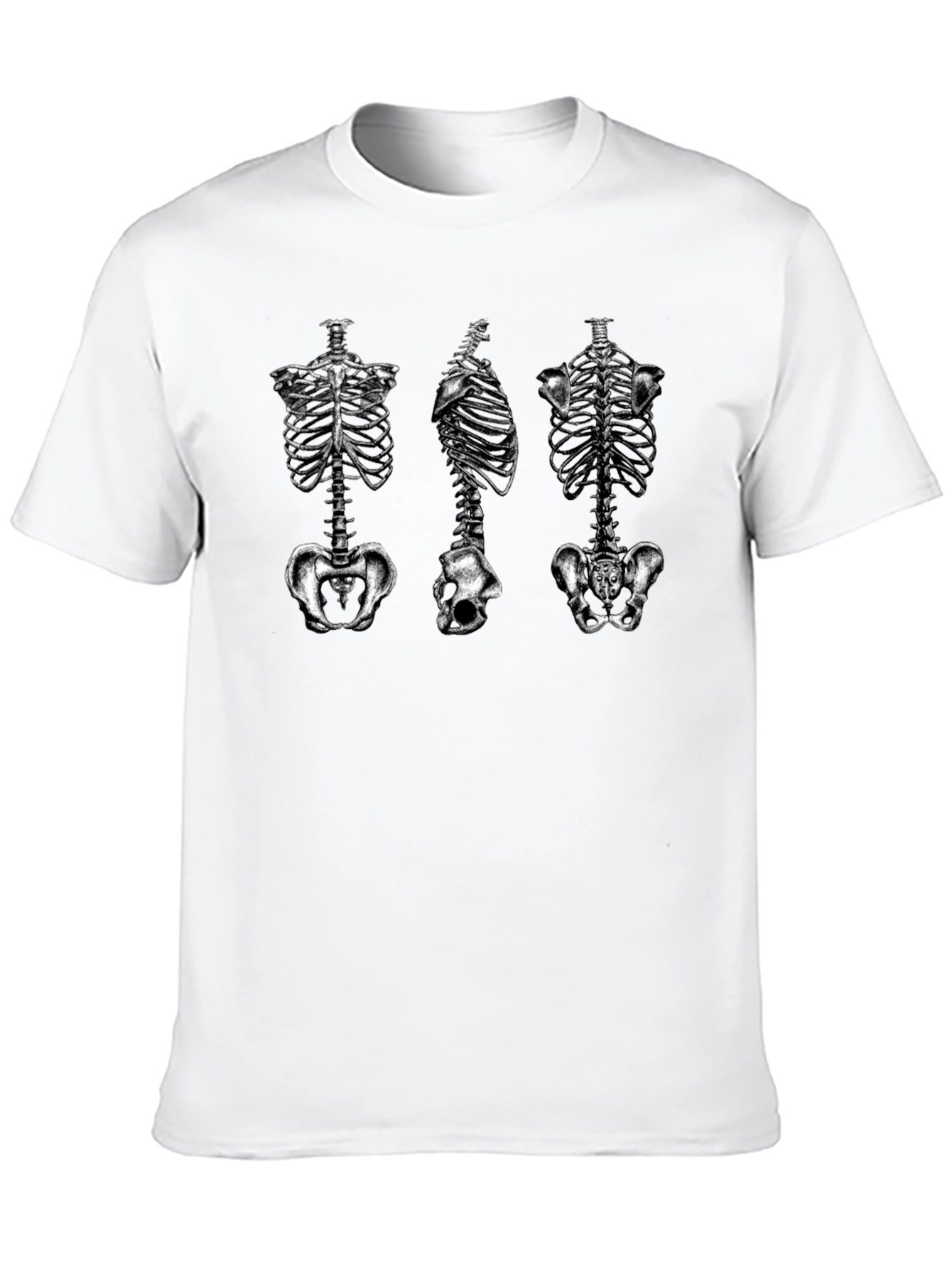 Anatomical Skeleton Rib Cage T-Shirt - Black