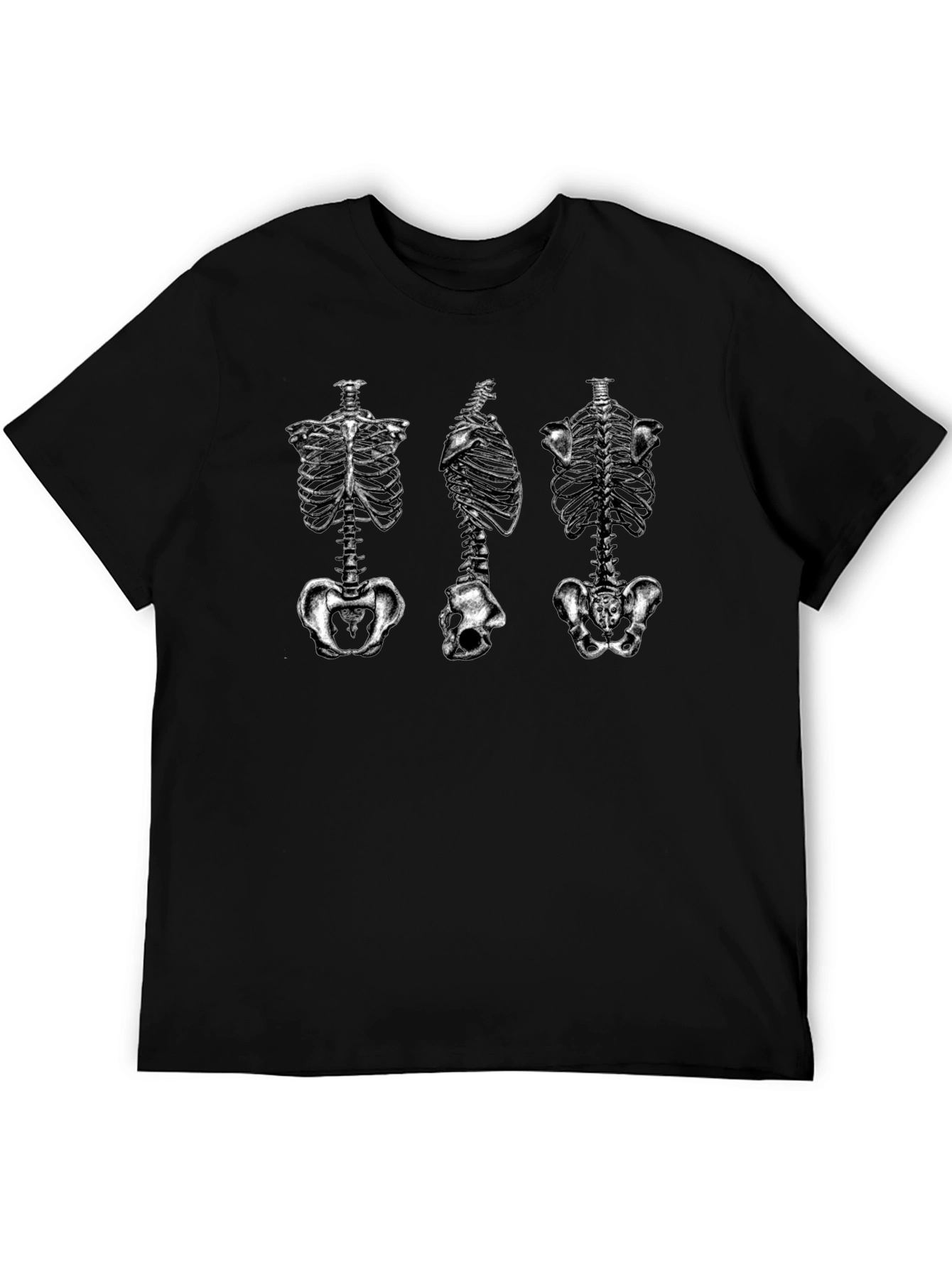 Anatomical Skeleton Rib Cage T-Shirt - Black