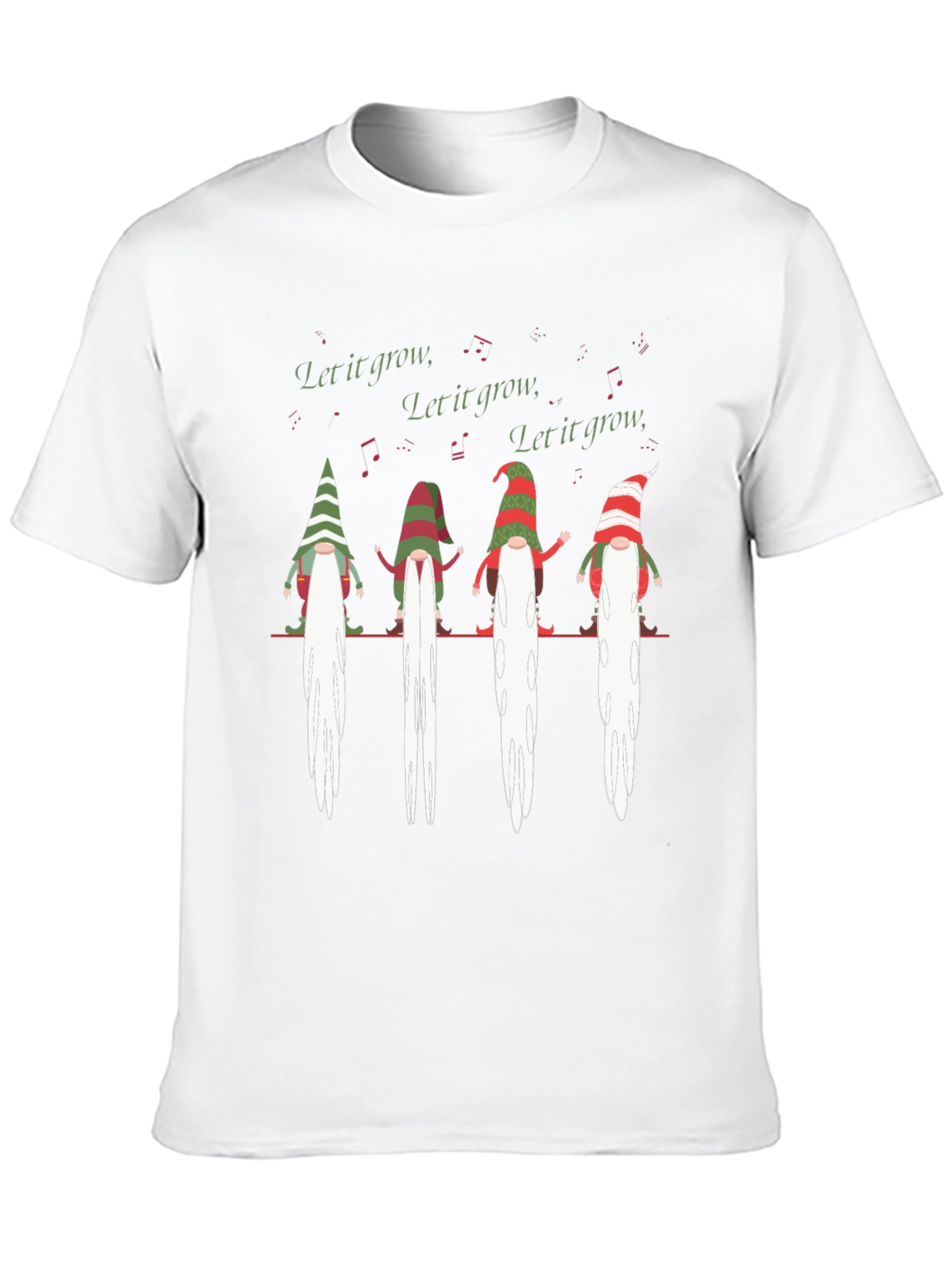 Let It Grow Gnomes Graphic T-Shirt - Black