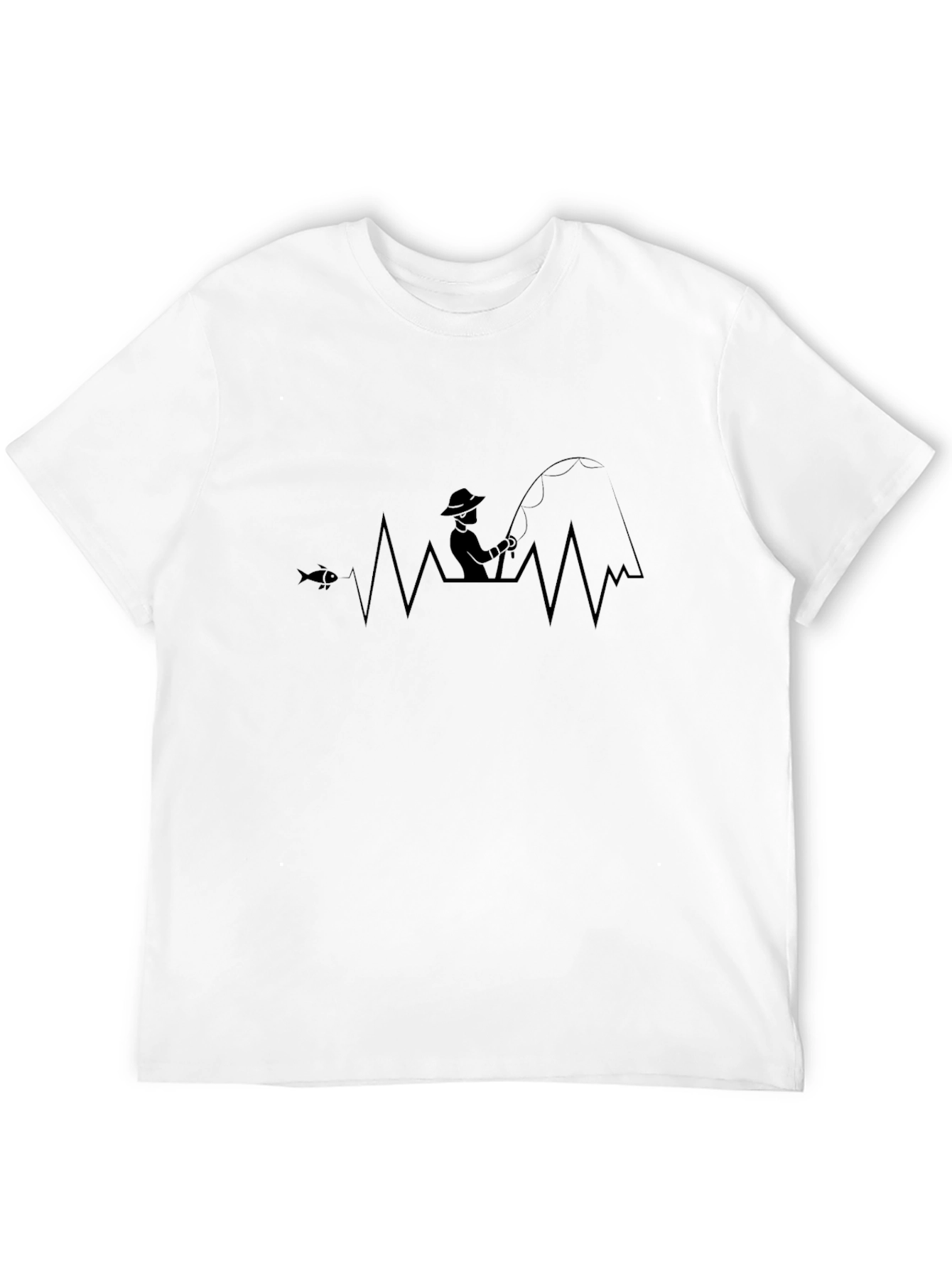 Fishing Heartbeat T-Shirt - Angler Gift
