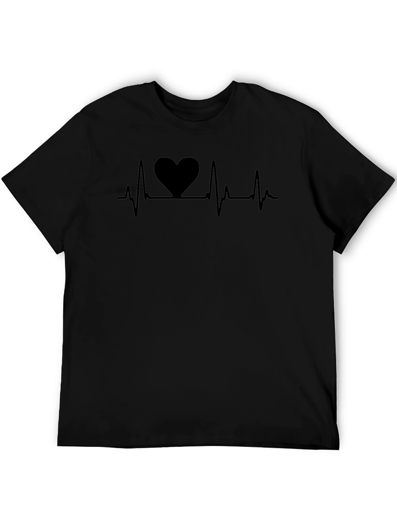Heartbeat Heart Tee - Classic Black T-Shirt
