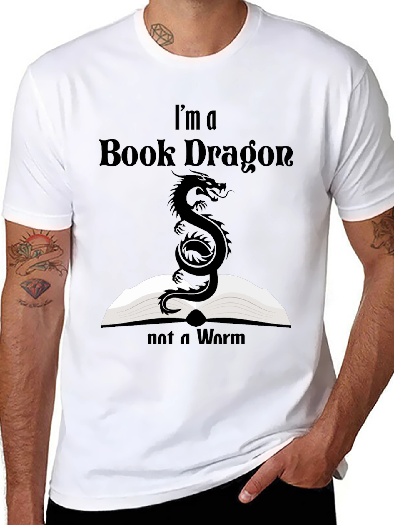 Book Dragon T-Shirt - Reading Lovers Tee