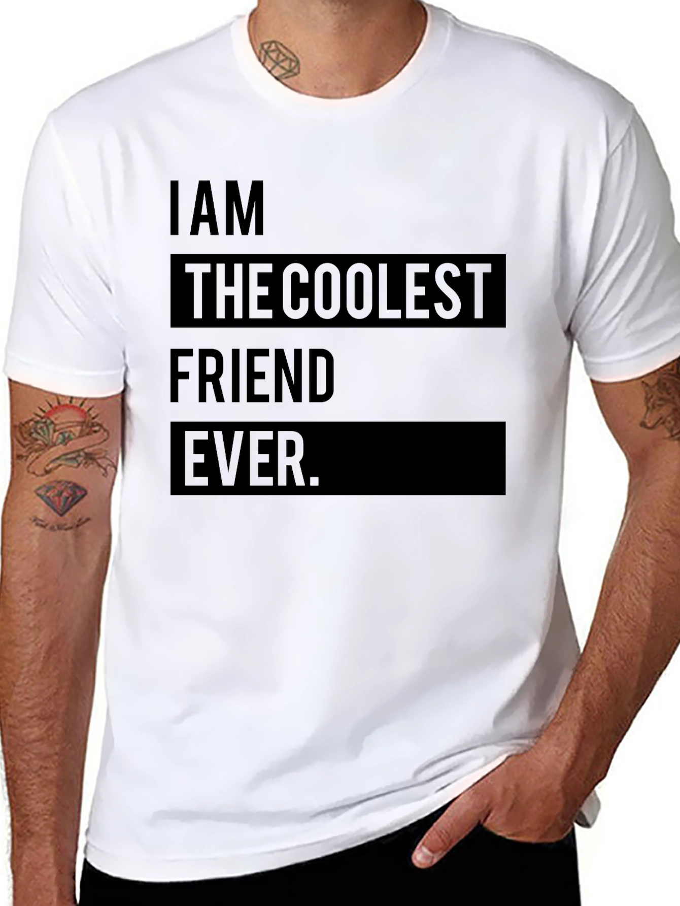 Coolest Friend Ever Graphic Tee - Black