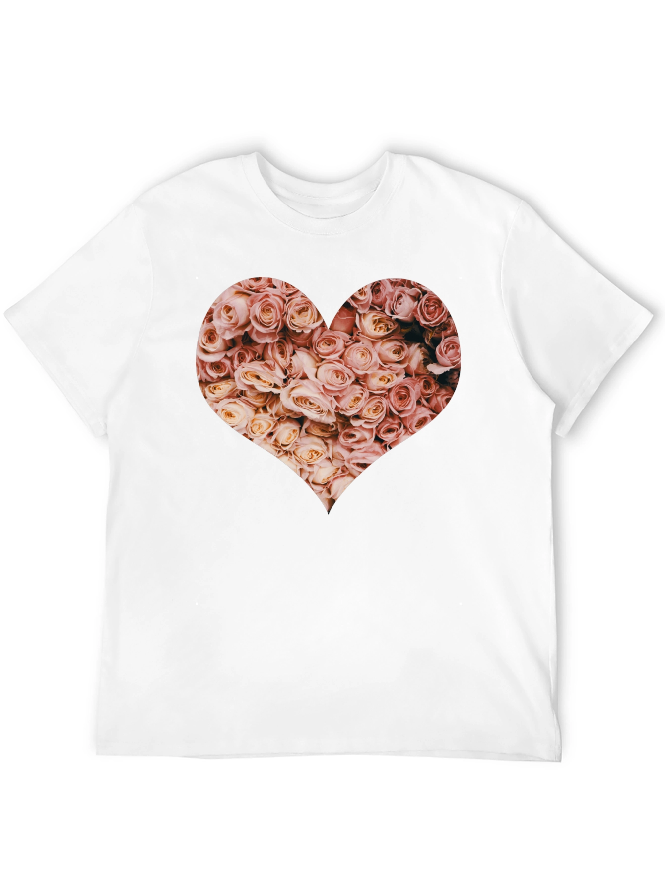 Floral Heart Graphic Tee - Black