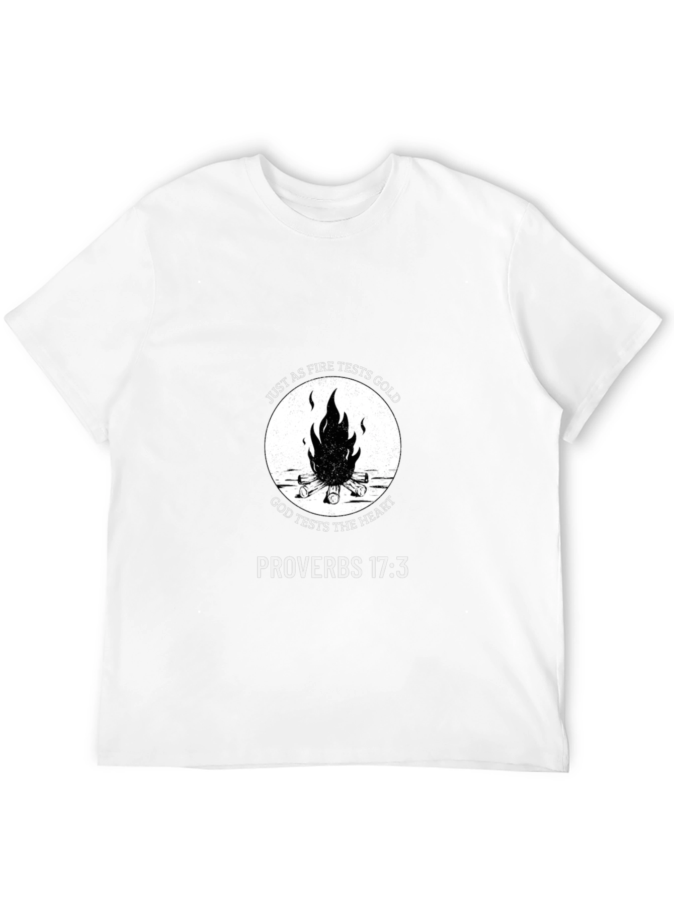 Faith Inspired Fire Tests Gold T-Shirt