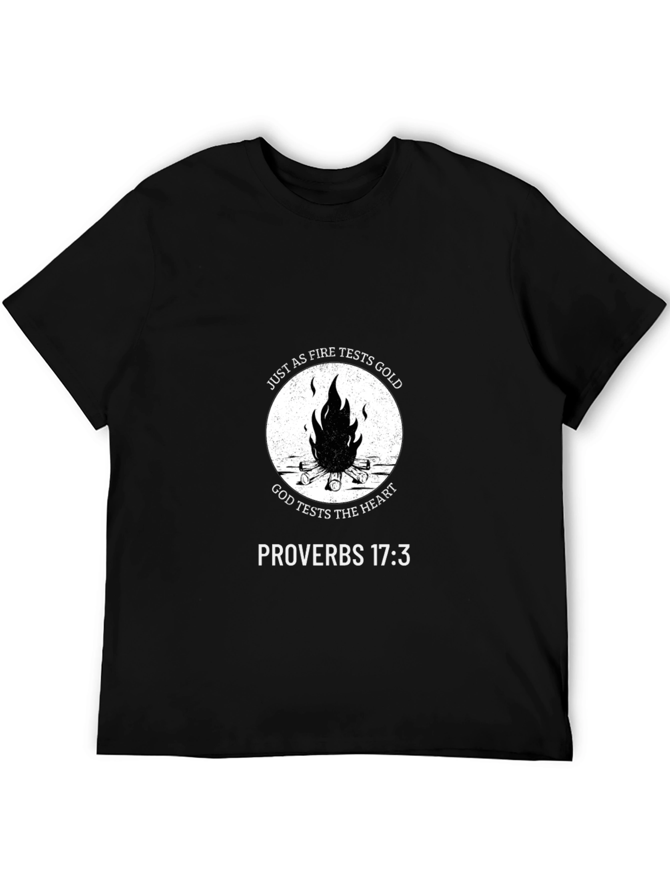 Faith Inspired Fire Tests Gold T-Shirt