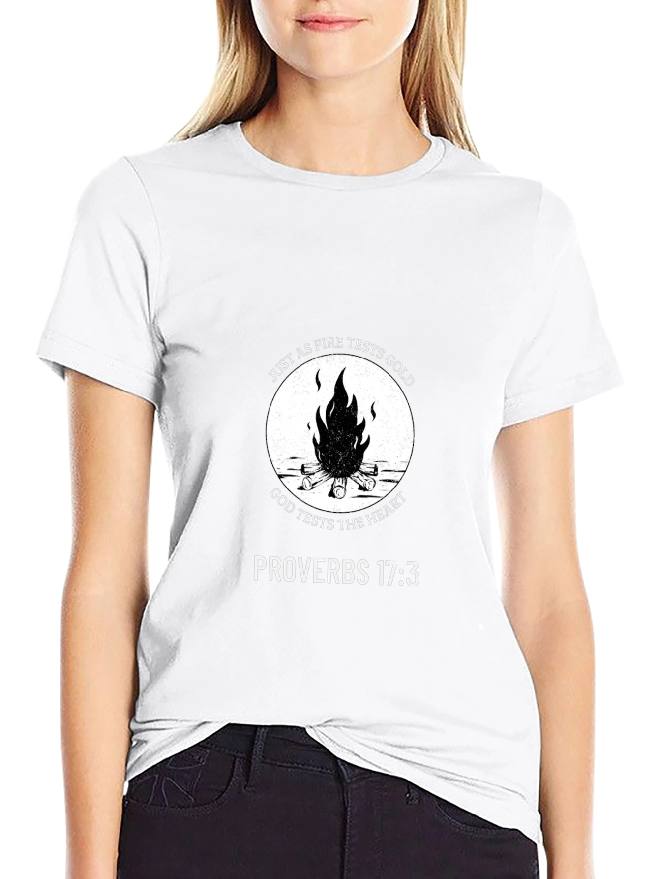 Faith Inspired Fire Tests Gold T-Shirt