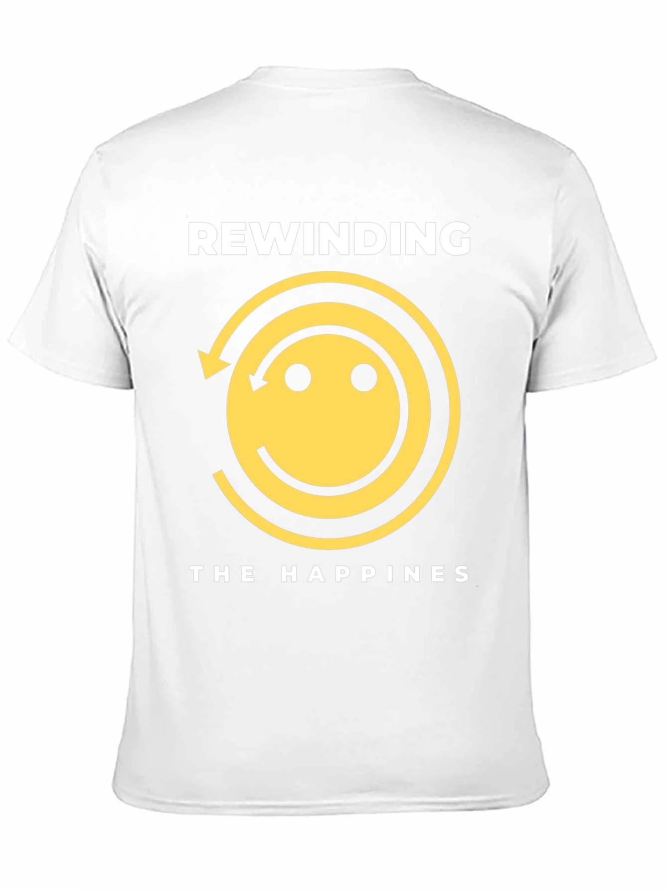 Rewinding the Happiness Black Graphic Tee