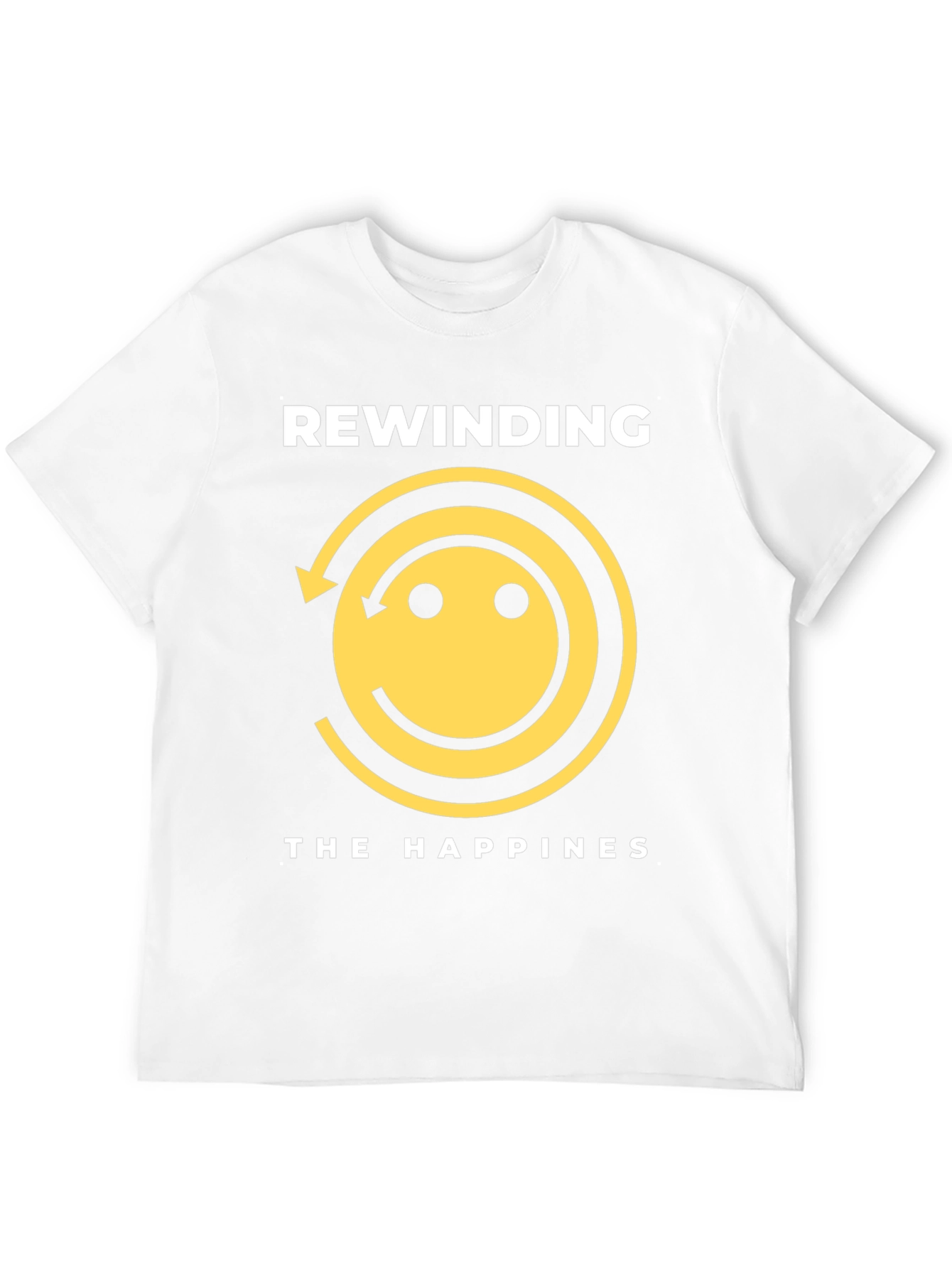 Rewinding the Happiness Black Graphic Tee