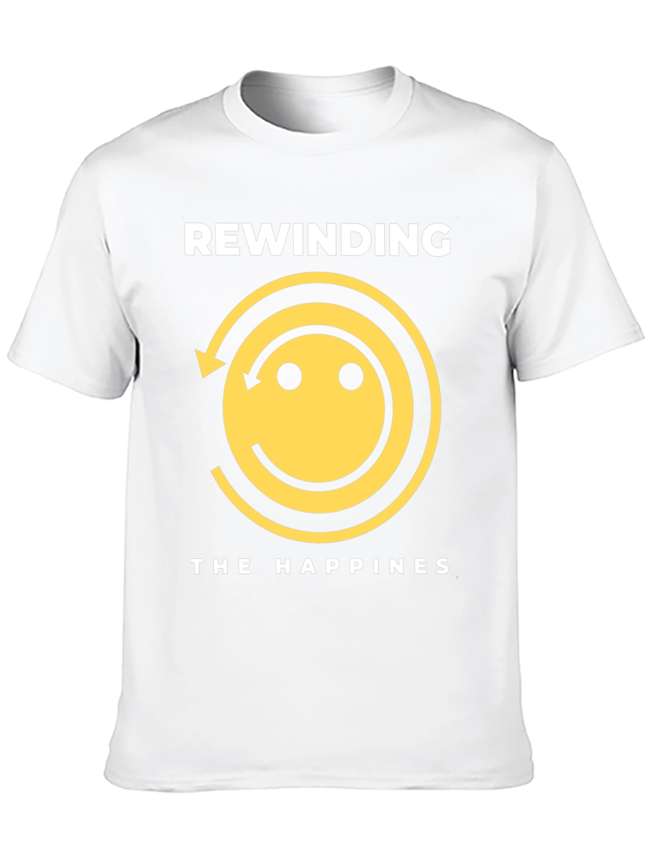 Rewinding the Happiness Black Graphic Tee