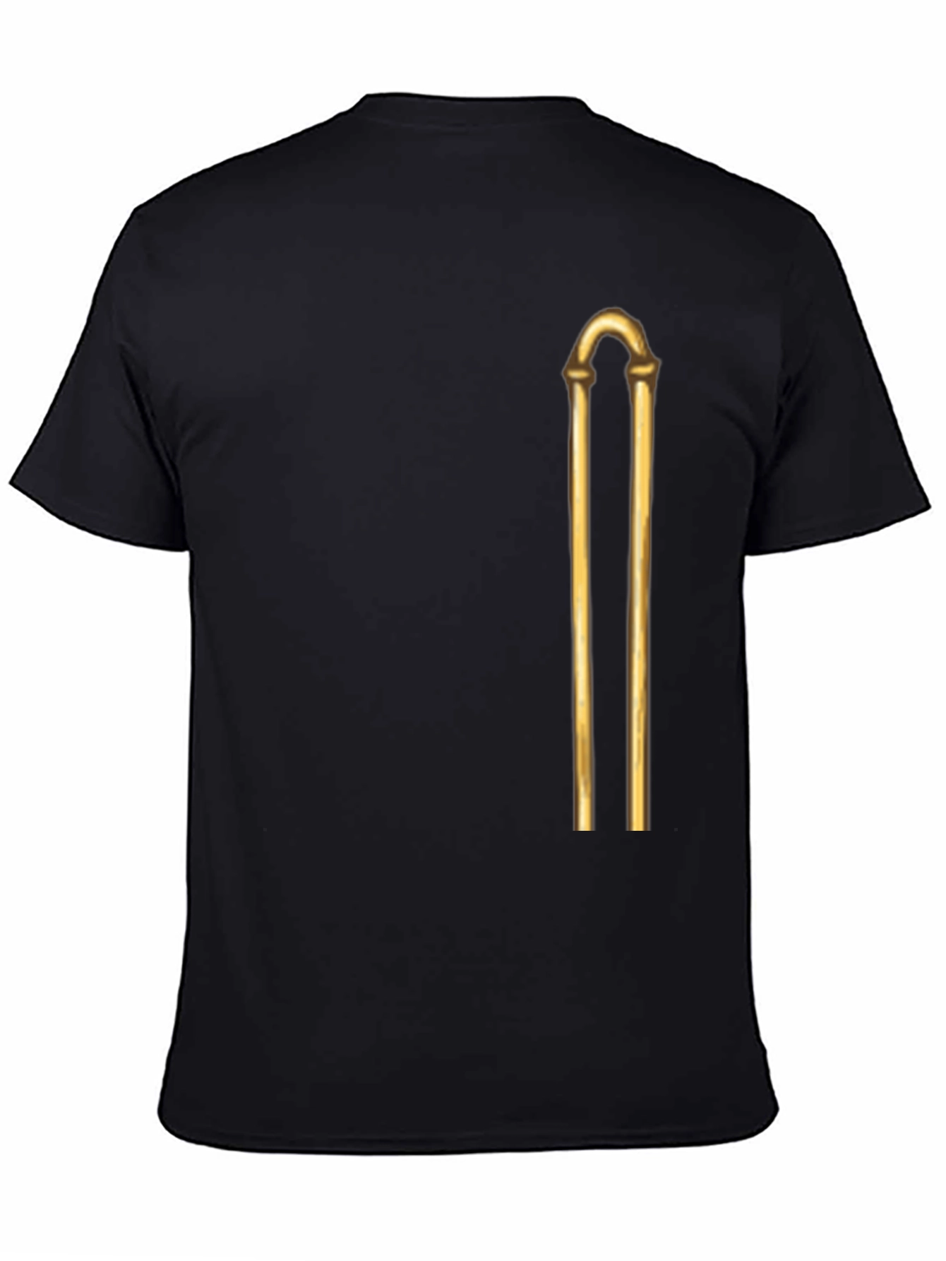 Golden Rod Graphic Black T-Shirt